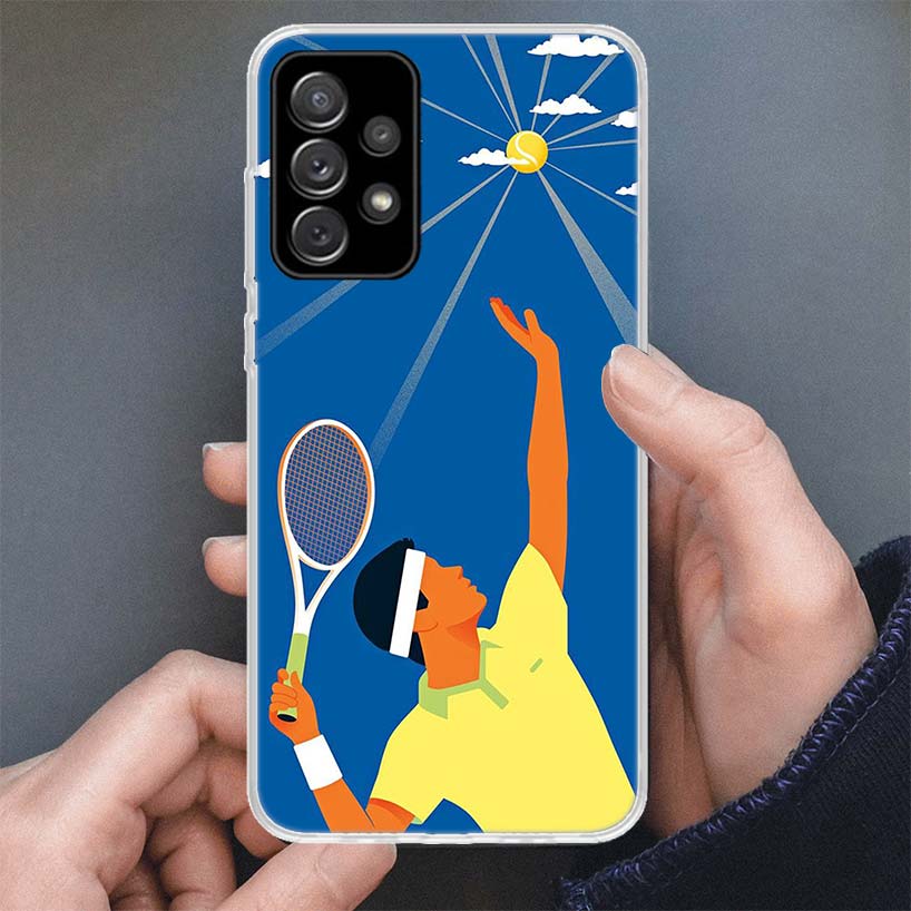 Tennis Sport Phone Case For Samsung Galaxy A16 A56 A15 A55 A14 A54 A13 A53 A36 A35 A34 A33 A26 A25 A24 A23 A05S A04S A03S A15 A5