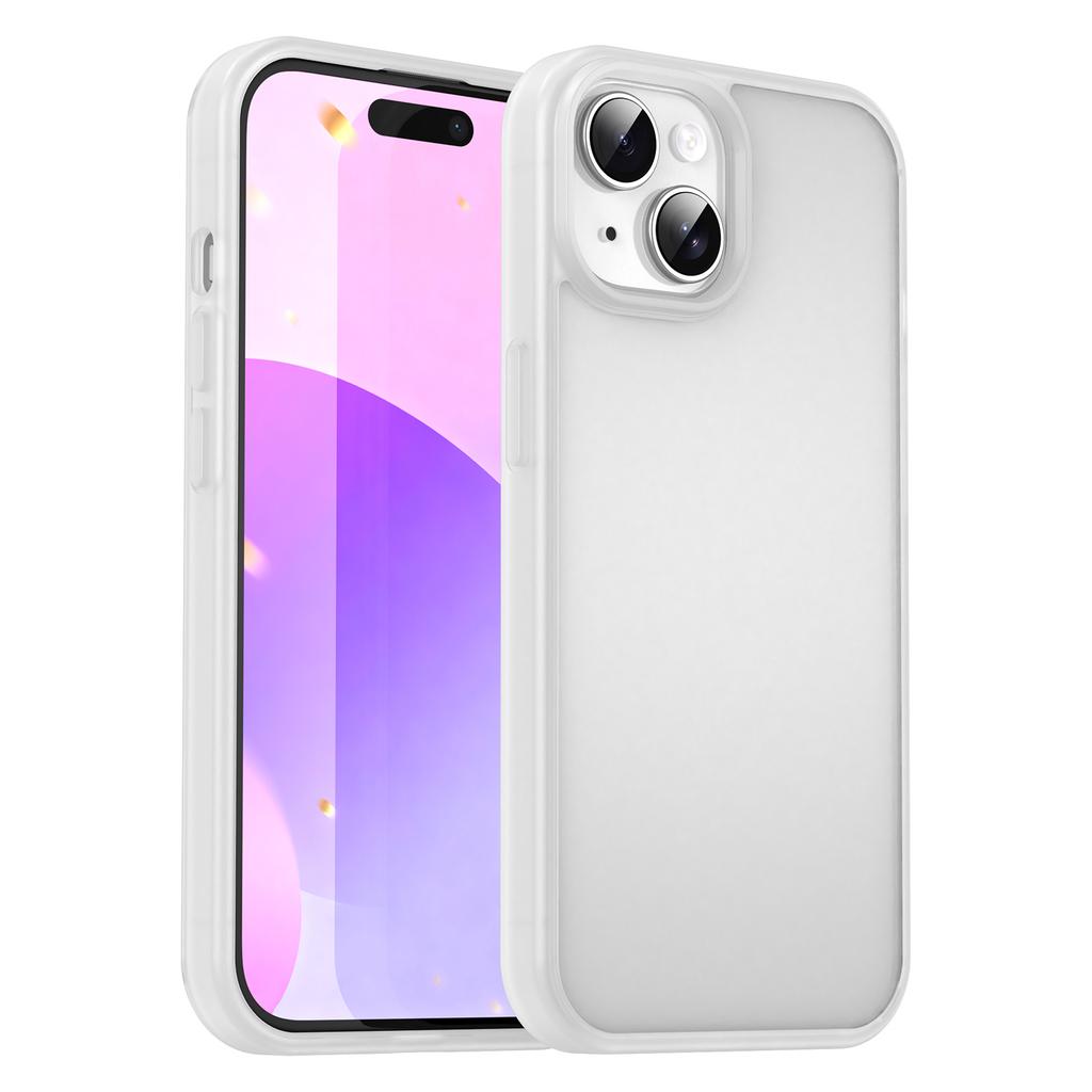 For iPhone 15 Plus/14 Plus Case Skin Touch Matte Anti Drop TPU PC Phone Back Cover