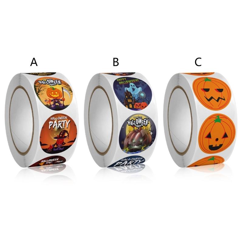500-Count Halloween Stickers Halloween Labels Gift Sealing Stickers Self-adhesive Gift Wrap Stickers Halloweens Supplies