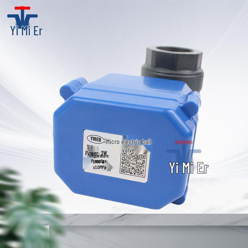 YMER UPVC Plastic Electric Anti-corrosion Ball Valve, Miniature Three-wire, Dual/Single Control, Compatible with 220V, 24V, 12V.