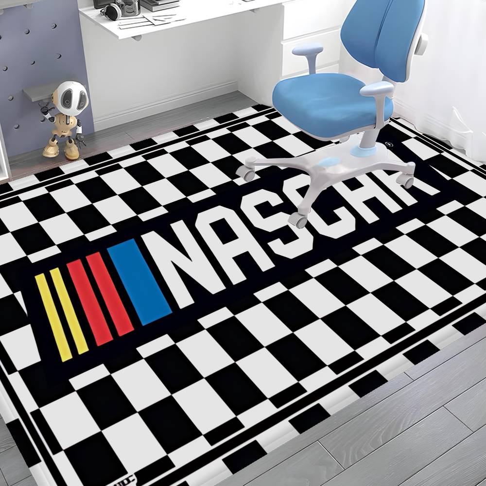 N-NASCARS Rennwagen Zimmerteppiche Retro Mehrere Auswahlmöglichkeiten Wohnzimmer Küchenteppich Rutschfest Willkommensteppich