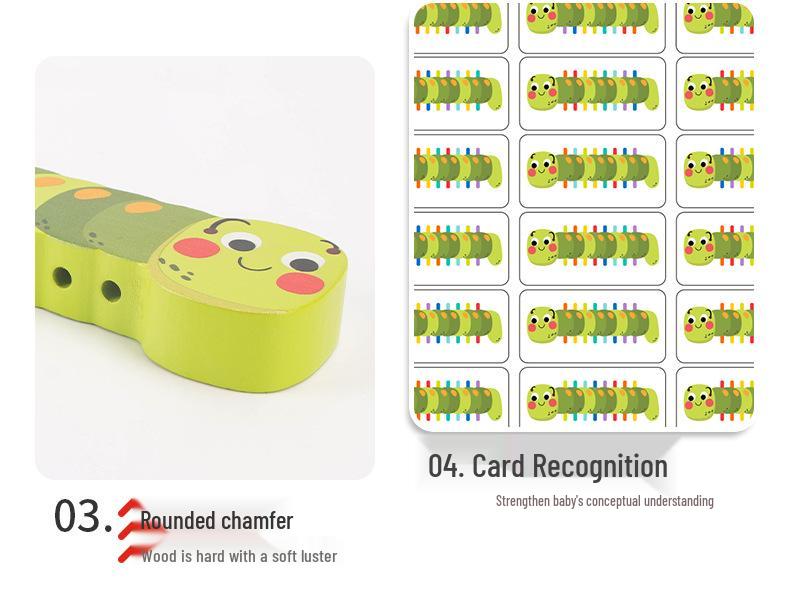 Caterpillar Color Matching Puzzle for Ages 3-6 – Montessori Early Education Toy