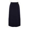 Navy Blue Belt Detailed Woven Skirt Tctaw24ee00014