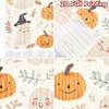 Set aus 2 flachen Druckvorhängen ohne Stange Halloween Geister Kürbisse Aprilscherz ist Tag Feiertag Garnvorhang Hergestellt Polyester