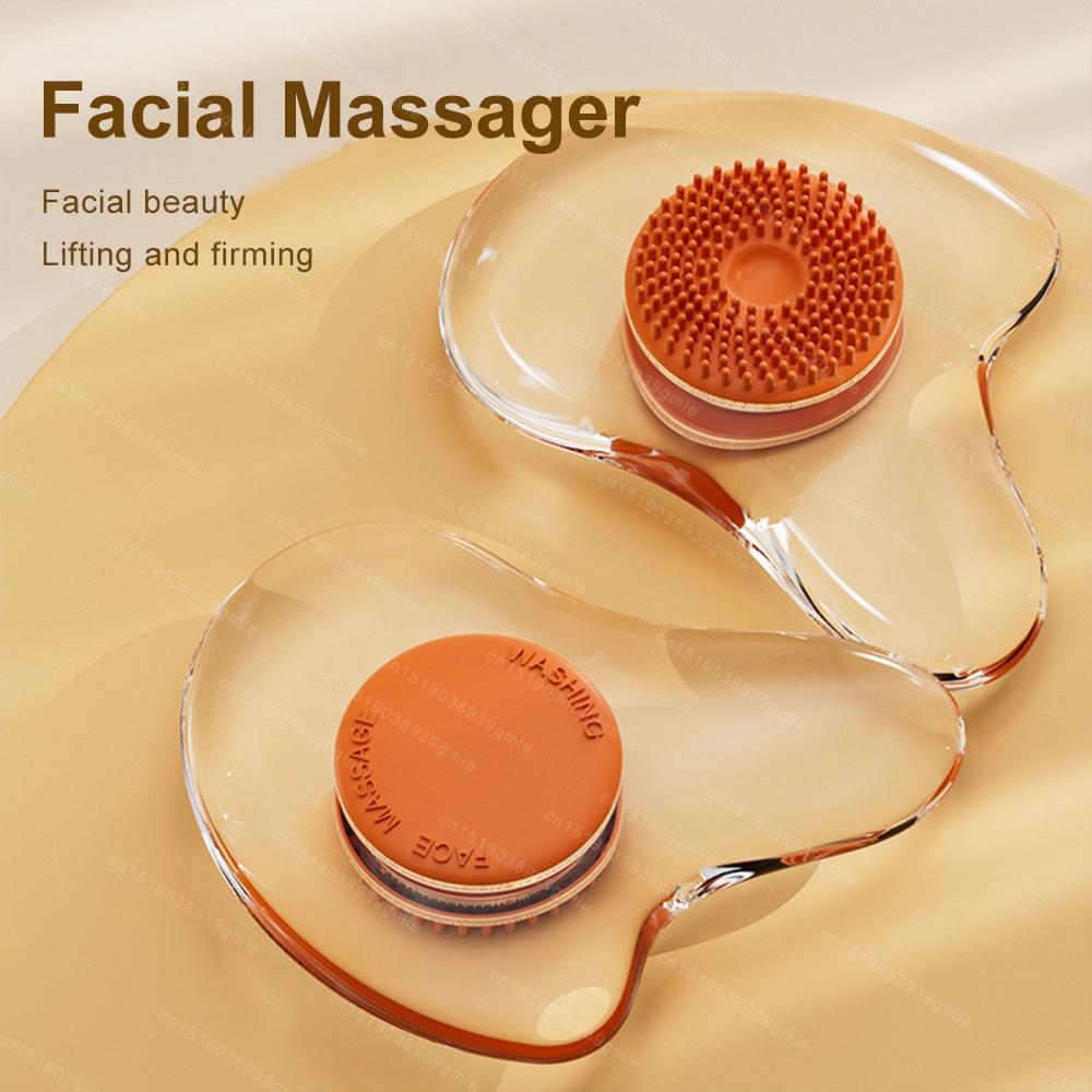 Kristall Schabplatte Gesichts Schönheit Schaben V Gesichts Massage Gesichtsreinigungsgerät Augenlifting Massageplatte