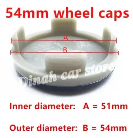 Autoaufkleber Ford 2025 Heiß 4 Stück 3D für ford 54mm blau/schwarz/silber Autoemblem Radnaben-Mittelkappe Abzeichen Abdeckungen Aufkleber Decal sty