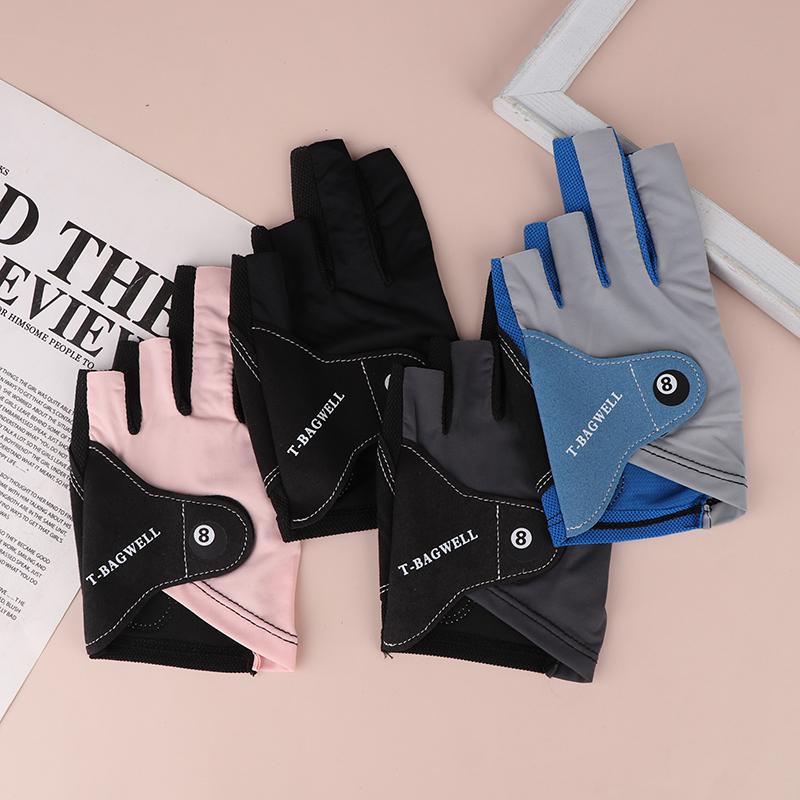 One-Piece Professional Billiards Gloves With Three-Finger Left-Hand Men'S Ice Silk Breathable Professional Billiards Gloves