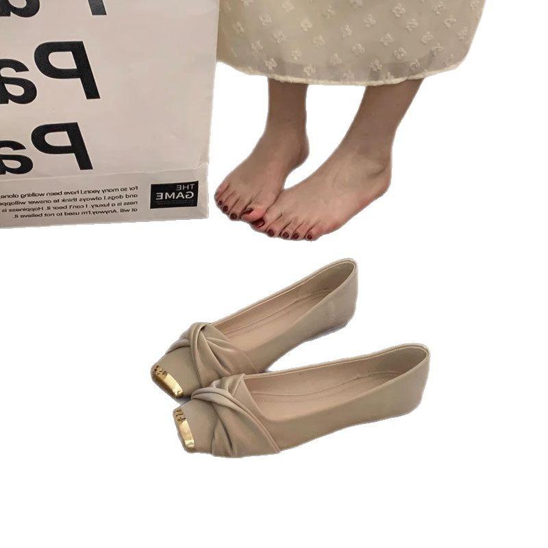 Flat-bottomed Temperament Gentle Senior Commuter Single Shoes Women's Shoes 2025 New Spring French Square Head Mary Jane Ladyshoes