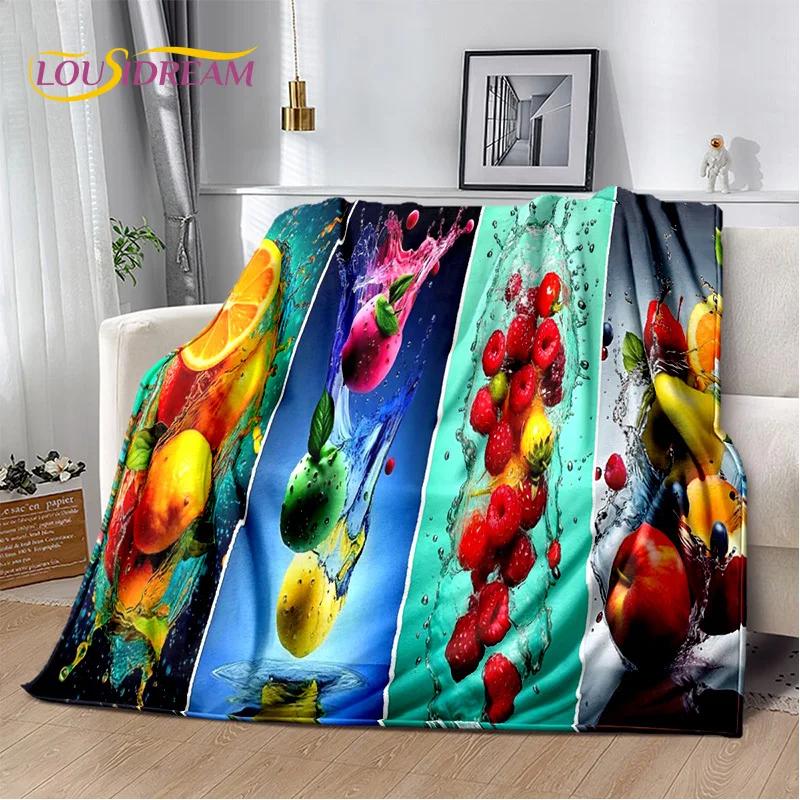 Cartoon Cute Fruit 3D Printing Blanket,Soft Throw Blanket for Home Bedroom Bed Sofa Picnic Travel Office Rest Cover Blanket Kids