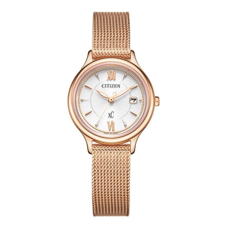 

CITIZEN 50M Waterproof Solar Quartz Steel Strap Women s Watch White Dial EW2637-59A синій