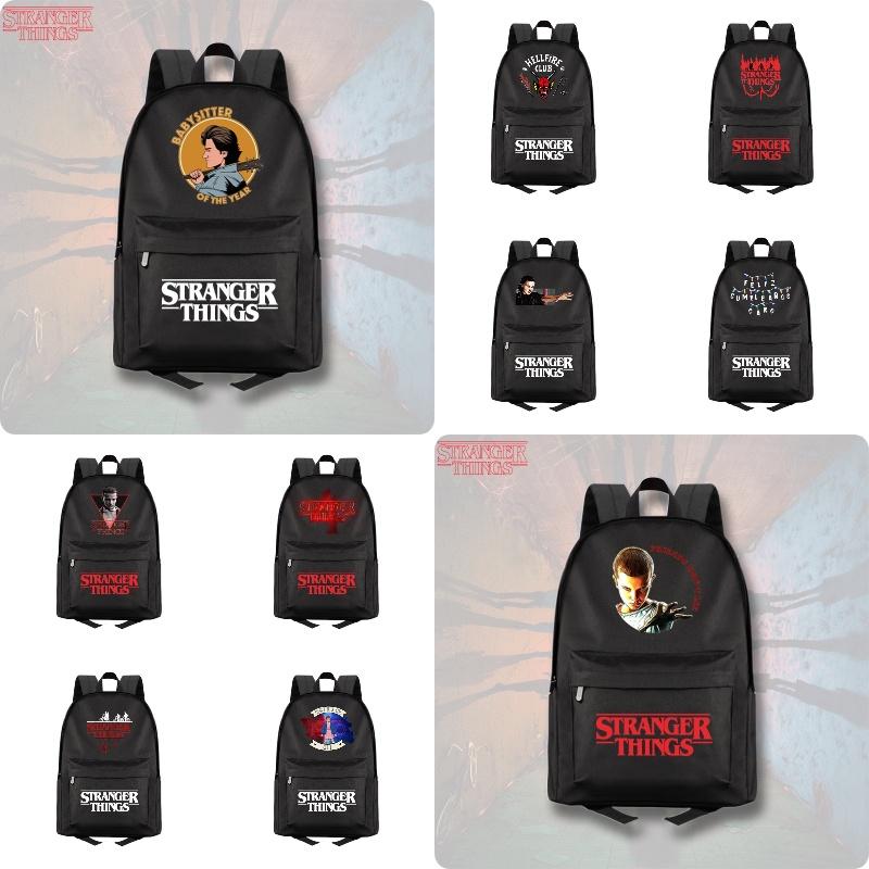 Stranger Things 4 Canvas Backpack With Large Capacity Fashionable And Durable Ideal For Students