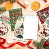 8PCS Coil Binding Santa Claus Notebook Mini Size Spiral Notebook Mini Notepads  Home Decorations