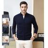 YINGAO Men's 80s Style Full Zip Wool Cardigan Sweater - Long Sleeve, Autumn Collection