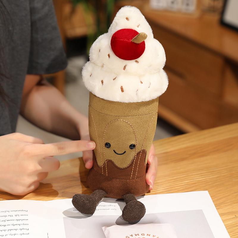 

Fresh Milk Tea Cup Plush Toy Cute Beverage Filling Doll Little Girl s Birthday Gift 28cm