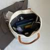 College Girls Female Tote Summer Letter Embroidery Ladies Travel Handbags Simple Large Capacity Women's Canvas Shoulder Bags