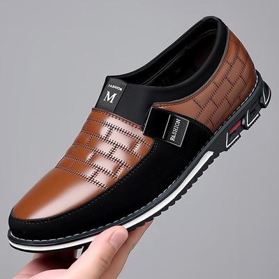 Fashion Men Leather Shoes Daily Office Loafers Lightweight Comfortable Soft Driving Walking Shoes Men Sports Shoes