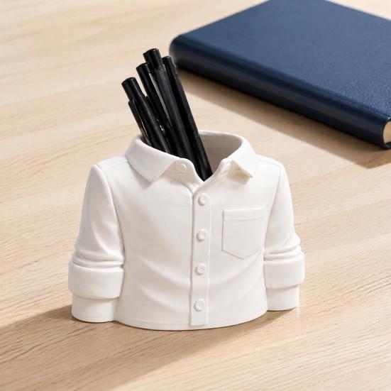 Unique Office Stationery Holder 3D Printed Shirt Shape Pen Holder, Novelty Organizer, Practical Desk Decor for Home Decorative Large Capacity