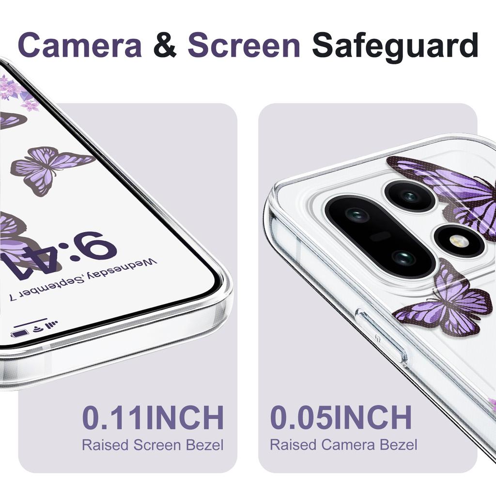 Sky Butterfly Transparent Phone Case For Oneplus 15 13T 13R 12 12R 11R 10R 10 Pro 9RT Nord 2 5 CE2 CE5 5G Soft TPU Cover