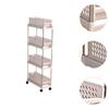 Utility Cart Sturdy Slim Storage Cart for Laundry Room Bathroom Narrow Place