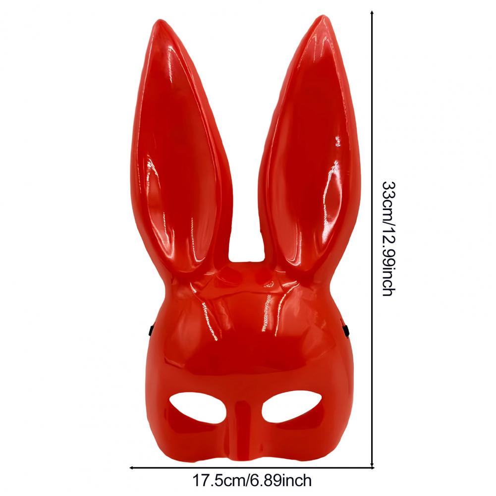 Halloween Bunny Masque Long Ears Rabbit Half Masque For Birthday Easter Halloween Masquerade Cosplay Party Costume Accessory