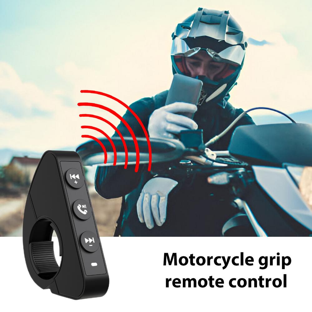 Motorcycle BT Remote Control BT 5.0 Steering Wheel Remote Controller BT 5.0 EDR 160mAh Media Remote Button Wireless Volume