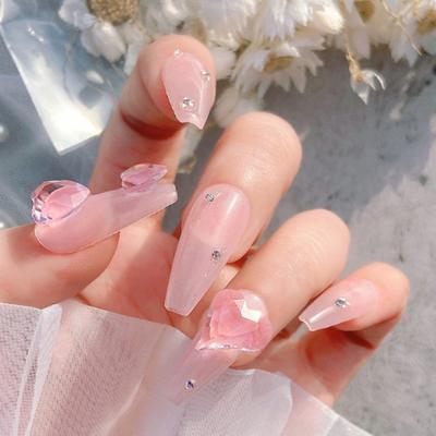 10 Adet Yapay Elmas Tırnak Takısı Şeffaf 3D Efekt Karışık Renkli Şık Aşk Kalbi Manikür Dekorasyonu Evde Kullanım için