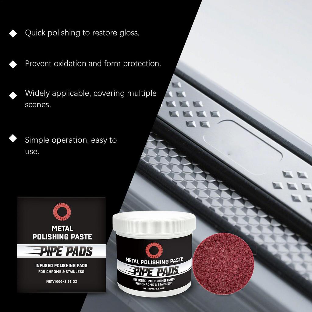 Metal PolishRust Buffing Cream Professional Repair Paste For Removes Oxidation Discoloration Brass Aluminum Pipes Exhausts