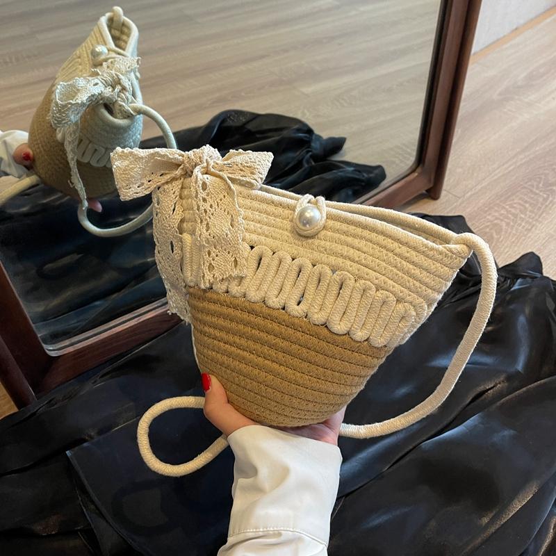 Handmade Straw Beach Bag for Women Shoulder Bag Crossbody Bag Summer Bag Hollow Bag Luxury Design New
