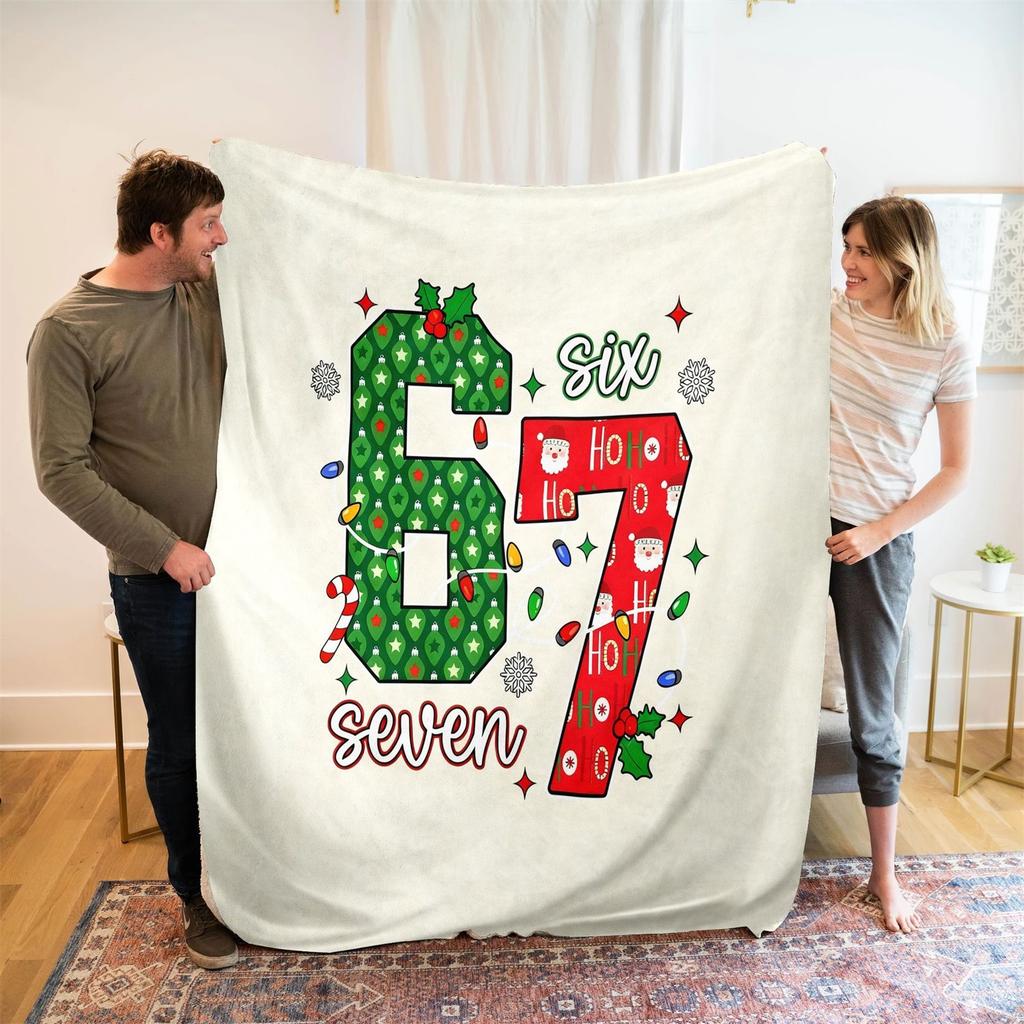 100x130cmFlannel Blankets, Christmas-themed Personalized Blankets, Digitally Printed Blankets