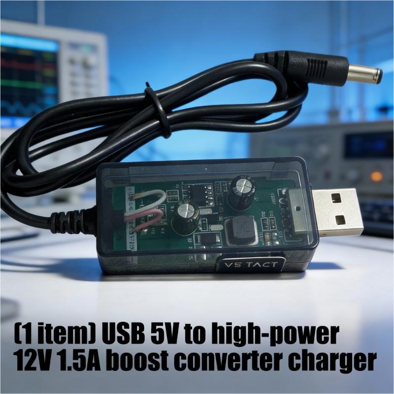 USB 5V To 12V 1.5A Voltages Boost Cable Step Up Power Cord Overcurrent Protections For Safe Routers Power Supply