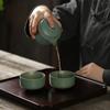 Ceramic Quick Tea Cup Kung Fu Tea Set One Pot Two Cups Simple Portable Storage Bag