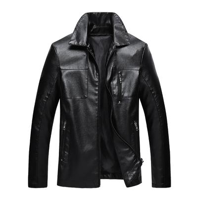 Revers Lokomotive Lederjacke Herren Jugend Herbst und Winter Schlanke Herren Herbstmantel Lederjacke Herren PU Leder
