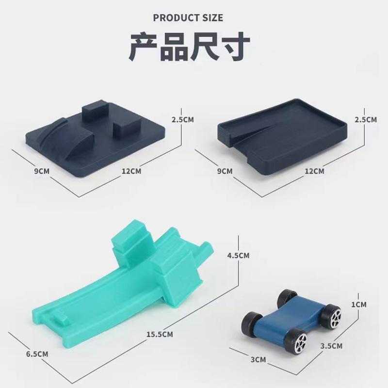 Children'S Gliding Rail Car Puzzle Inertia Infant Mini Car Toy Boys Plus Girls Construction Playthings Creative Diy Car Designed For Children Present