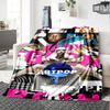 Gaga Poster Print Flannel Blanket High Quality Warm Comfortable Cover for All Seasons Perfect for Gifts Home Decor