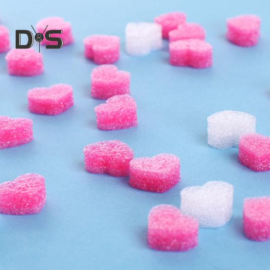 Lot de 100 perles en mousse portables, très extensibles, en forme de cœur, pour remplir une boîte à fleurs de la Saint-Valentin