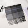 Stylish British Plaid Cashmere-Feel Scarf for Men & Children - Autumn/Winter Warm Shawl & Snood