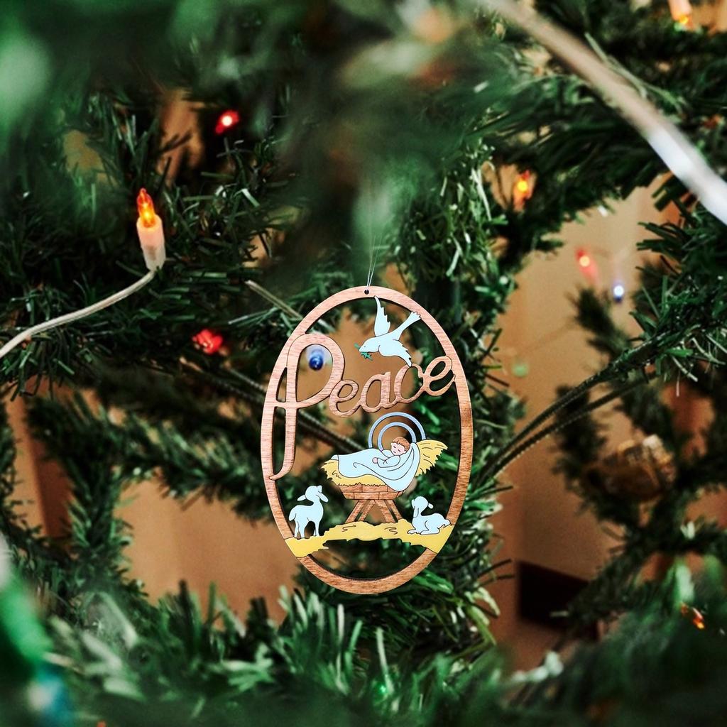 Nativity Christmas Ornament Christmas Ornament  Tree Gift Ornament Dog Print Christmas Ornaments Outdoor Home Room Window