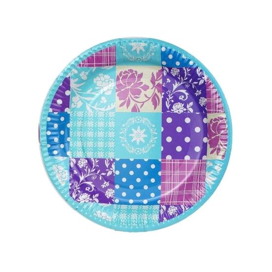 Origami Disposable Party Paper Plates - 23cm - 50 Plates Per Pack - Pack of 2-100 Plates - Checks