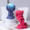 3D Hexenhand Kerze Silikonform Geisterklaue Rosenkugel Halloween Schädel Wachsgießen Form für Heimdeko und DIY-Projekte