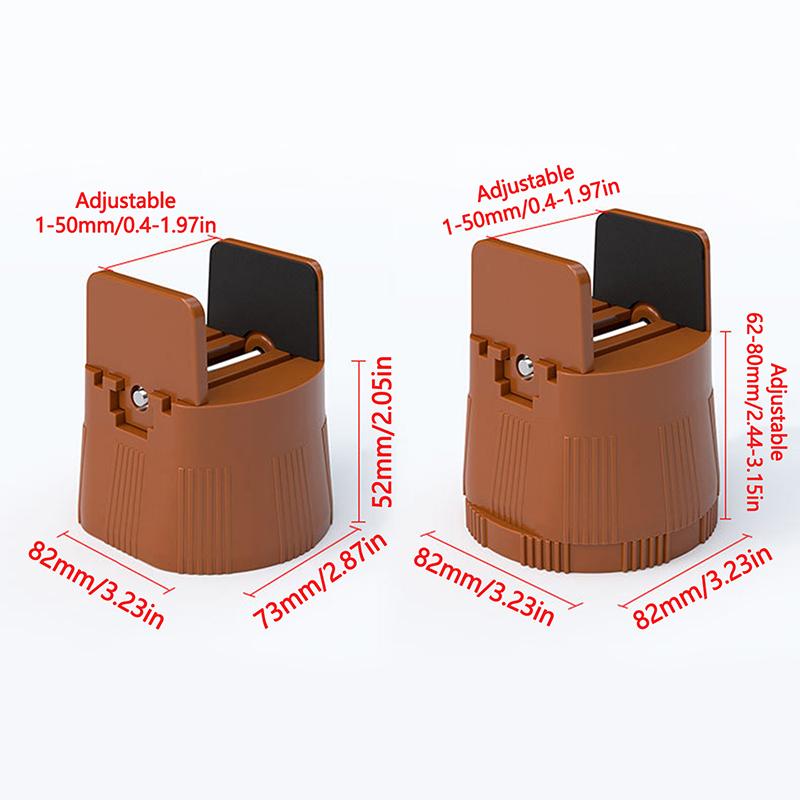 Fixed/Adjustable Height Chair Feet Legs Heavy Duty Non-Slip Legs For Sofa Table Bed Cabinet Washing Machine Furniture Riser Mat