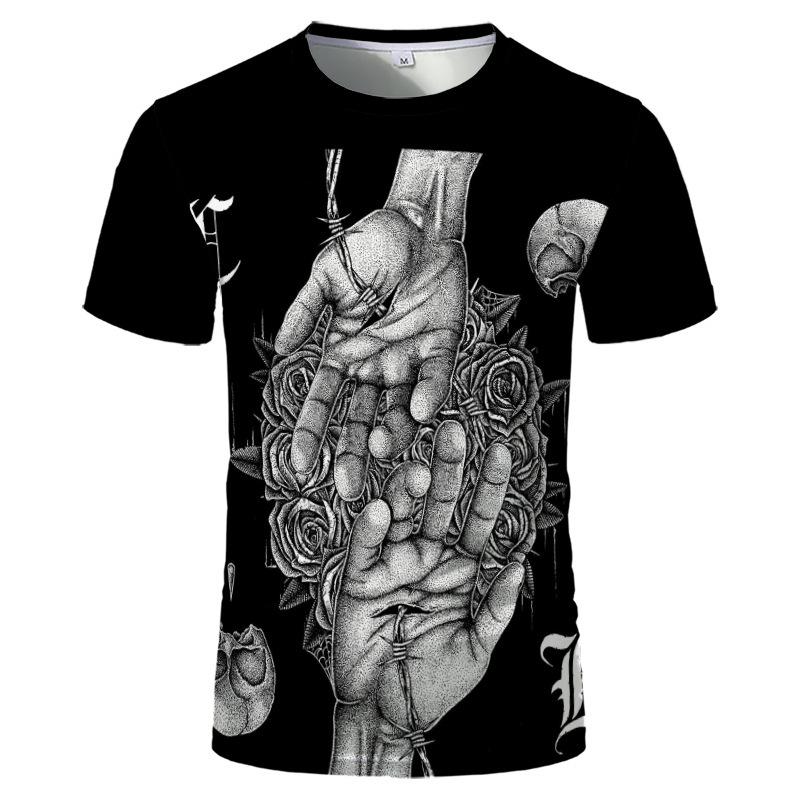 Harajuku Anime Ahegao Série 3D Potisk Pánské a Dámské Tričko Letní Streetwear O-Výstřih Krátký Rukáv Top Volné Oblečení pro Páry