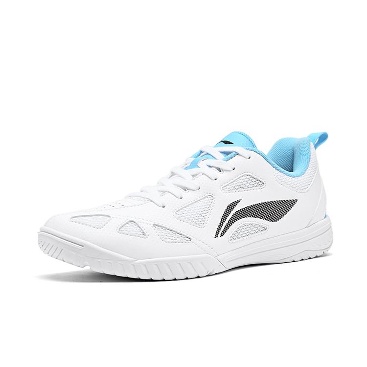 Li Ning Breathable Support Lightweight Casual Scenario Low top Table Tennis Shoes Unisex White Blue APPU031-3