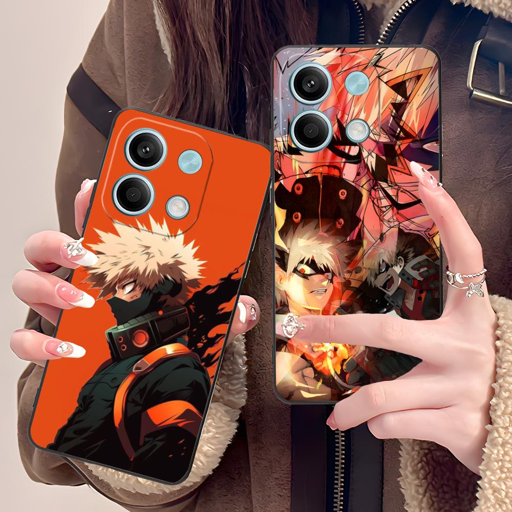 MHA Bakugo Mobile Phone Case for POCO F7 F6 F5 F4 F3 F2 Pro GT C75 C71 C65 C61 C40 Pro Ultra Colorful Printing Cover Smartphone