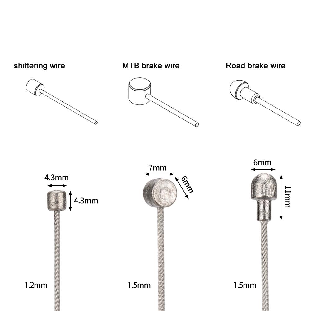 ZTTO 4pcs Bicycle Stainless Steel Shift Brake Inner Line MTB Road Bike Shifter Derailleur Shifting Brake Wire Cable Line 2100mm