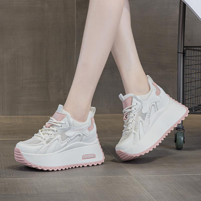 

Small man inner height increase new spring and autumn thick bottom lightweight versatile breathable fashion mesh 2509 40 розовый