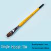 Flat Head Nylon Watercolor & Acrylic Brush Set with Wooden Handle in Brown Pigment Gift Box