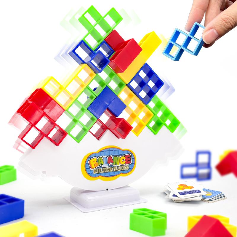Building Blocks Bricks Toy Falling Block Puzzle Balance Stacking Tower Tabletop Game For Party Family Gift For Adult & Kids