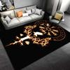 Runic Viking Nordic Tree of Life Carpet with Crow and Glowing Symbols Suitable for Use As an Anti-slip for Living Room Bedroom Sofas