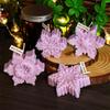 Christmas Snowflake Silicone Candle Mold DIY Flat Gypsum Claying Casting Resin Epoxy Silicone Fondant Mold Christmas Party Decor