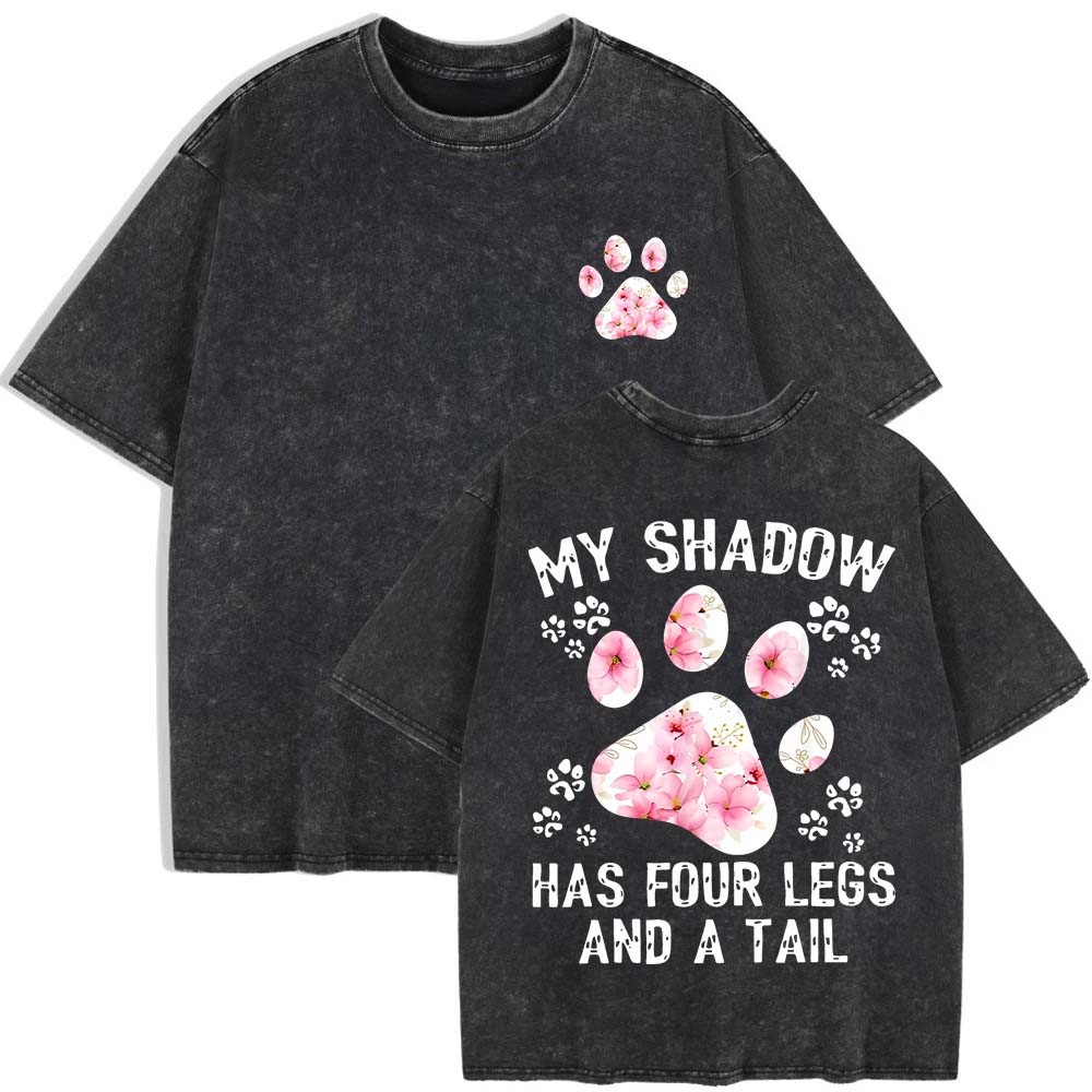 

Женские футболки с принтом Лапки кошки и цветы , стираные, хлопковые, оверсайз, летние, уличные, с коротким рукавом, одежда S